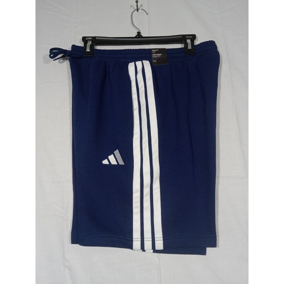 adidas Other - Adidas 3 Stripe Fleece  Shorts Men Medium Blue‎
